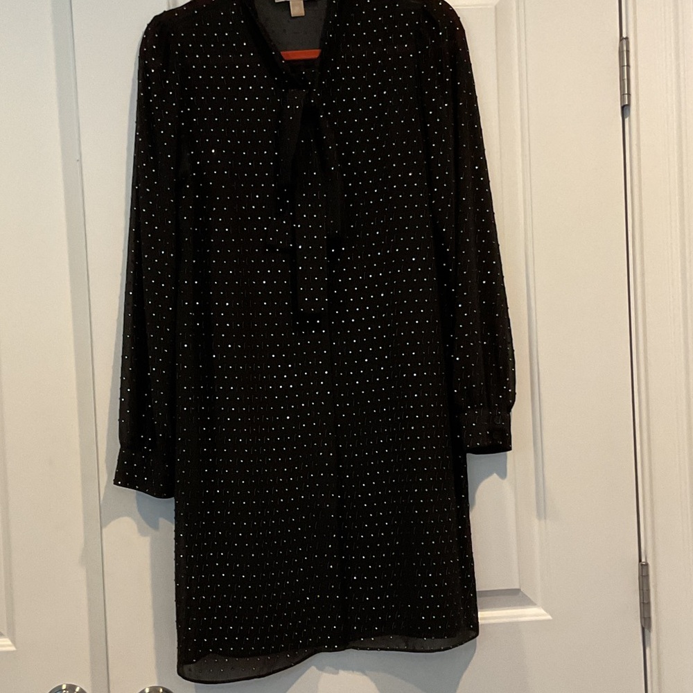 Michael Kors Black Long Sleeve Dress with beads